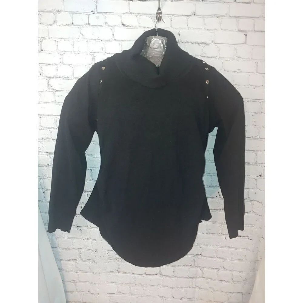 Debbie Morgan VINTAGE Women's PLUS Size 3X Black Cowl Neck Knit Sweater.